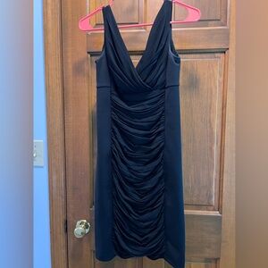 White House Black Market Black Fitted Dress Size 0